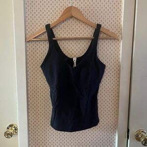 Lululemon Athletica align Waist Length Black Tank Top Size 6
